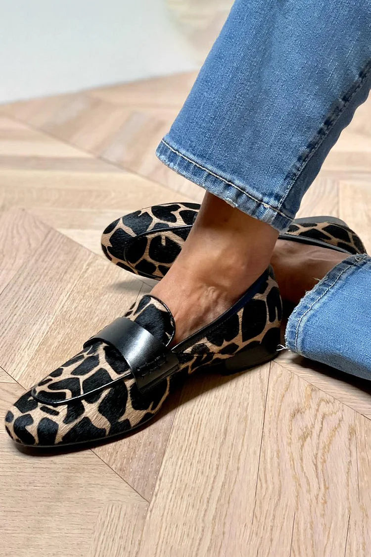 Joosje | Mocasines cómodos y elegantes con estampado de vaca