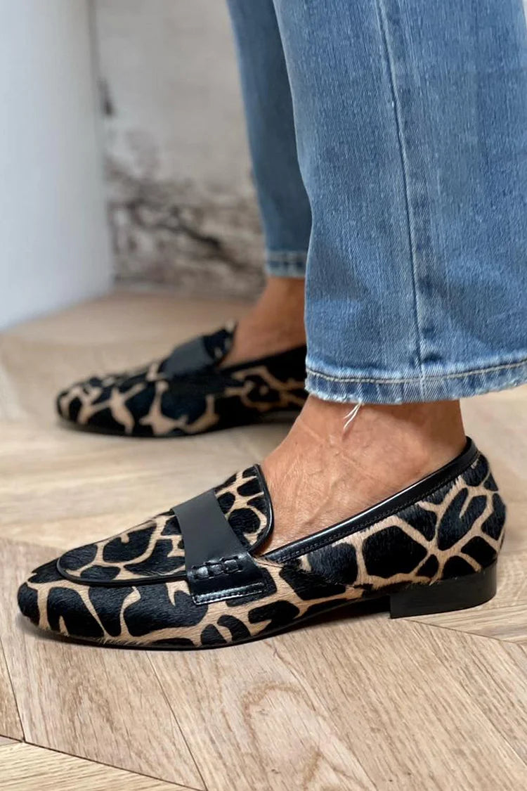 Joosje | Mocasines cómodos y elegantes con estampado de vaca