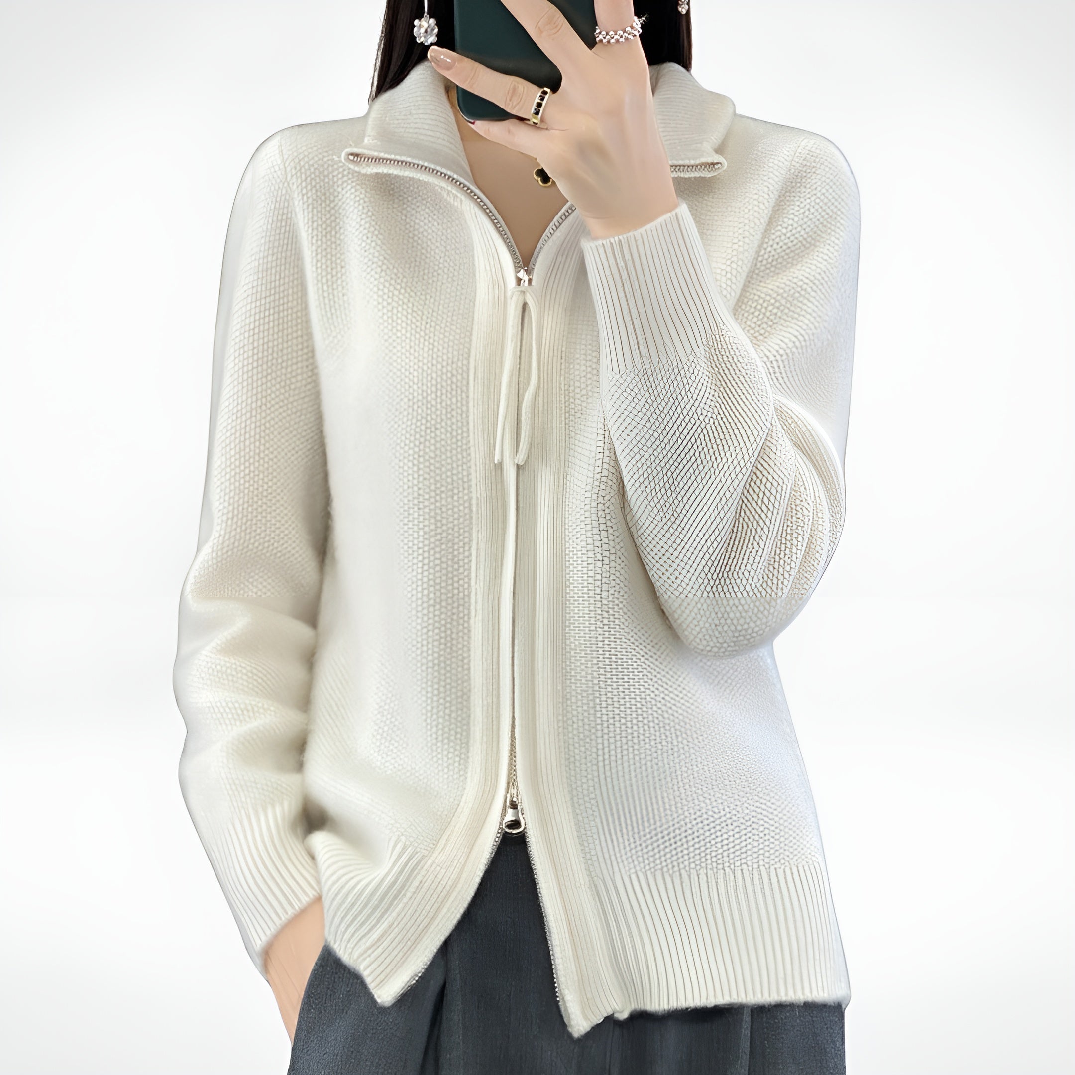 Giovana | Cardigan zippé en cachemire