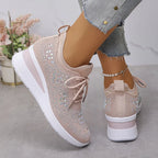 Lourdes | Zapatillas ortopédicas con brillantes diamantes