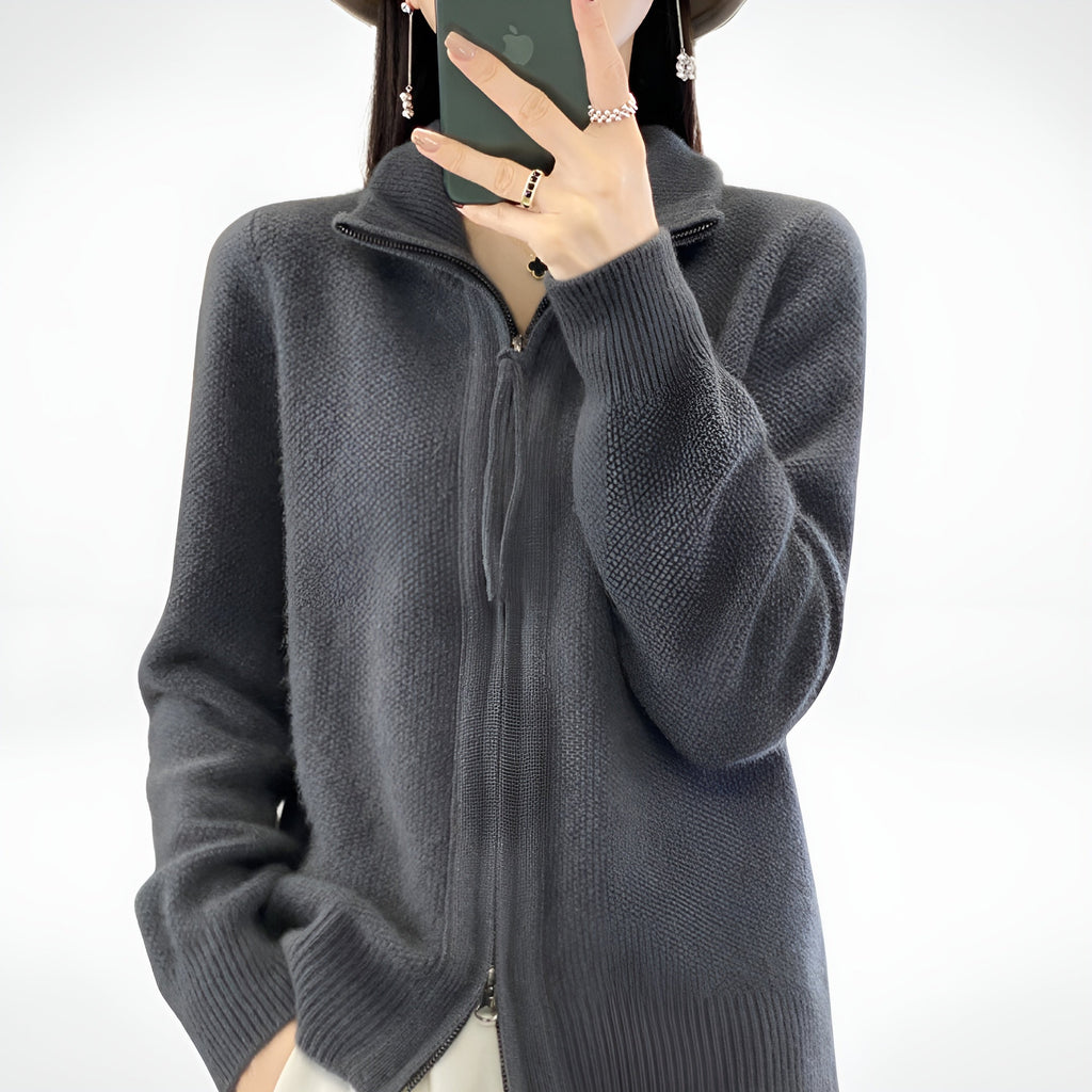 Giovana | Cardigan zippé en cachemire