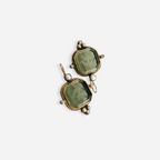 Maeble™ | Pendientes vintage con piedra verde y perla