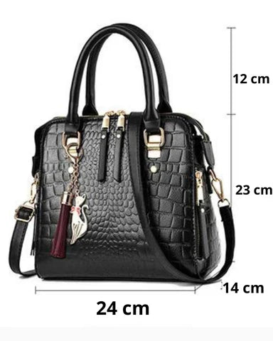 CASTRO CONCEPT™ | Bolso con textura de cocodrilo