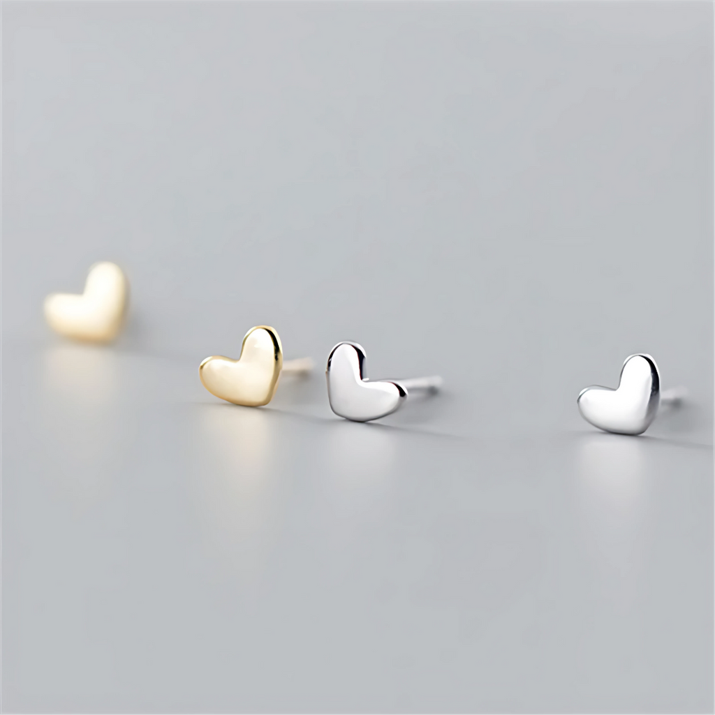 LILY™ | Pendientes de botón con forma de corazón