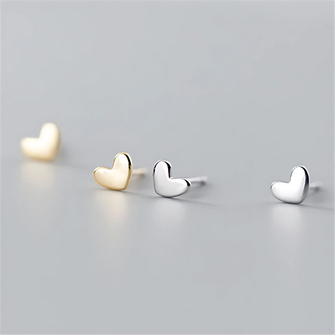 LILY™ | Pendientes de botón con forma de corazón