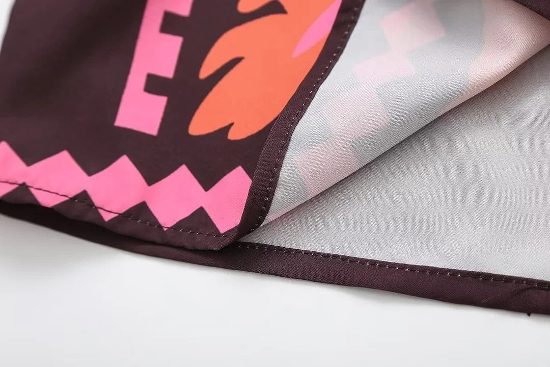 Katia – Conjunto estampado de Top y Falda