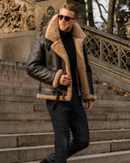 Pedro | Chaqueta de cuero acolchada