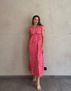 Mari Carmen | Vestido largo de leopardo con escote en la espalda