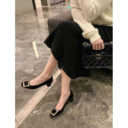 Narella™ | Sandalias elegantes de tacón medio y punta cuadrada