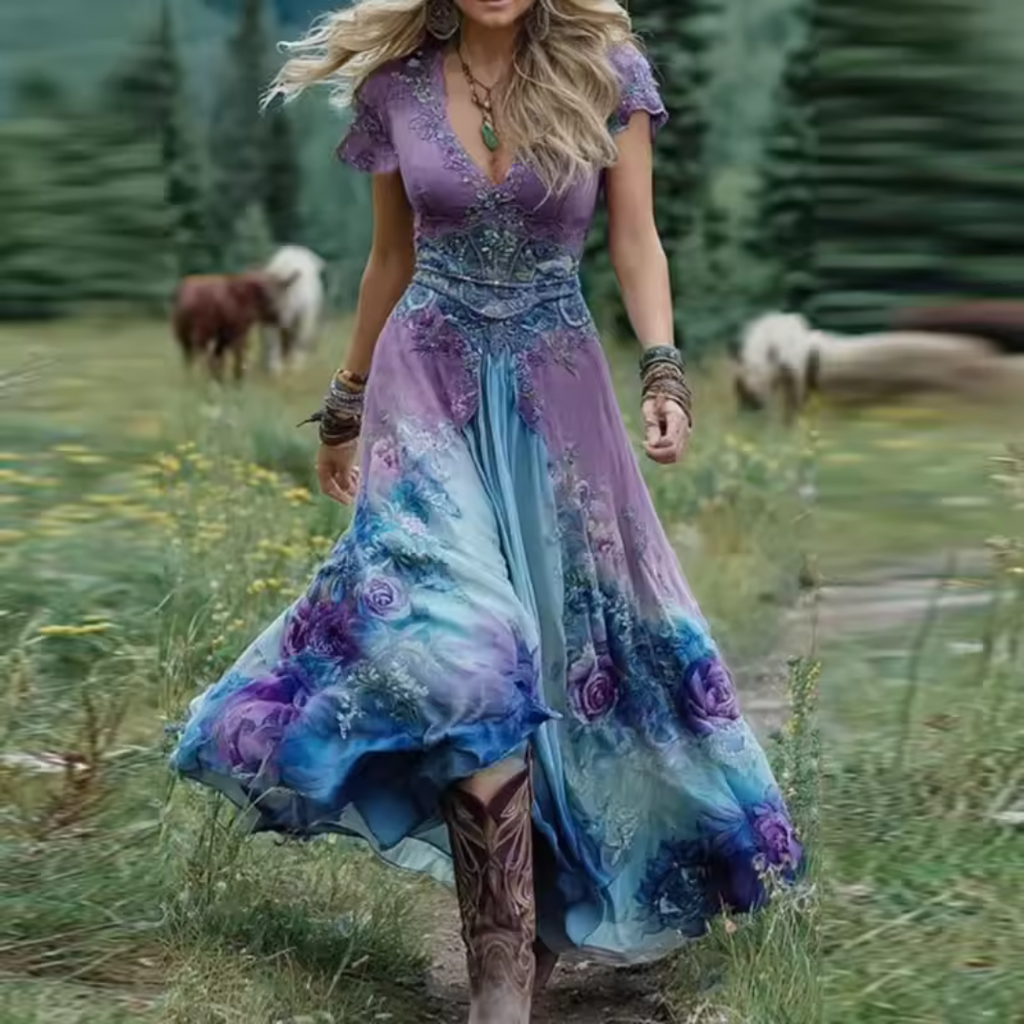 Paula | Vestido floral fluido y a medida