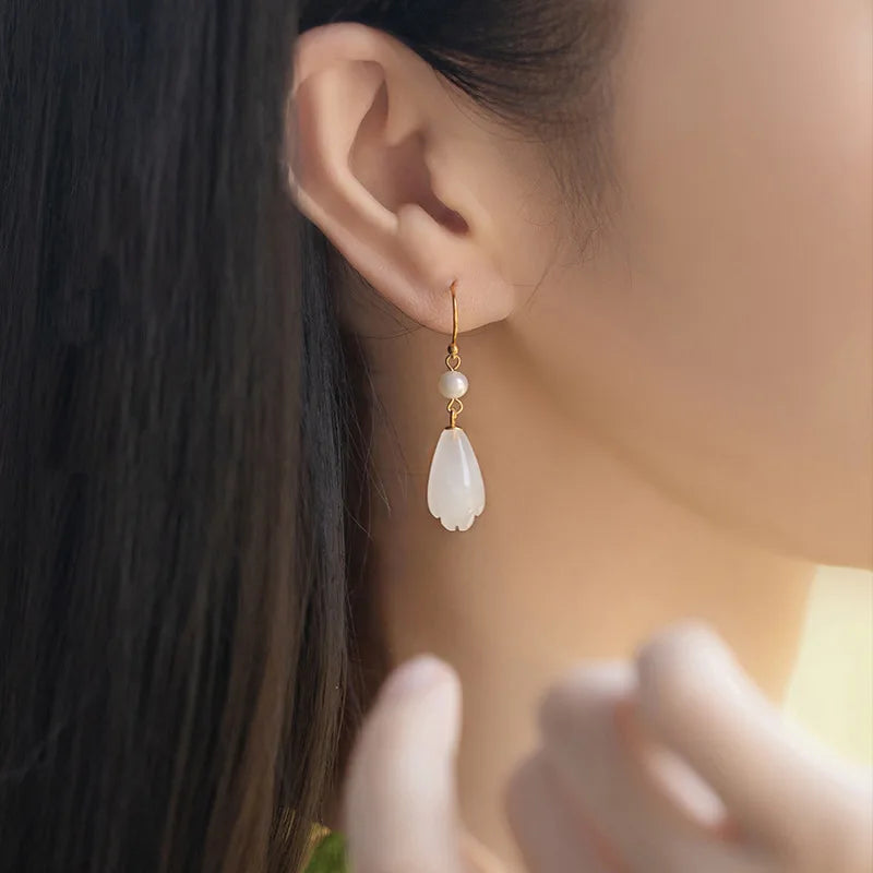 Magnolia™ | Pendientes elegantes con forma de flor
