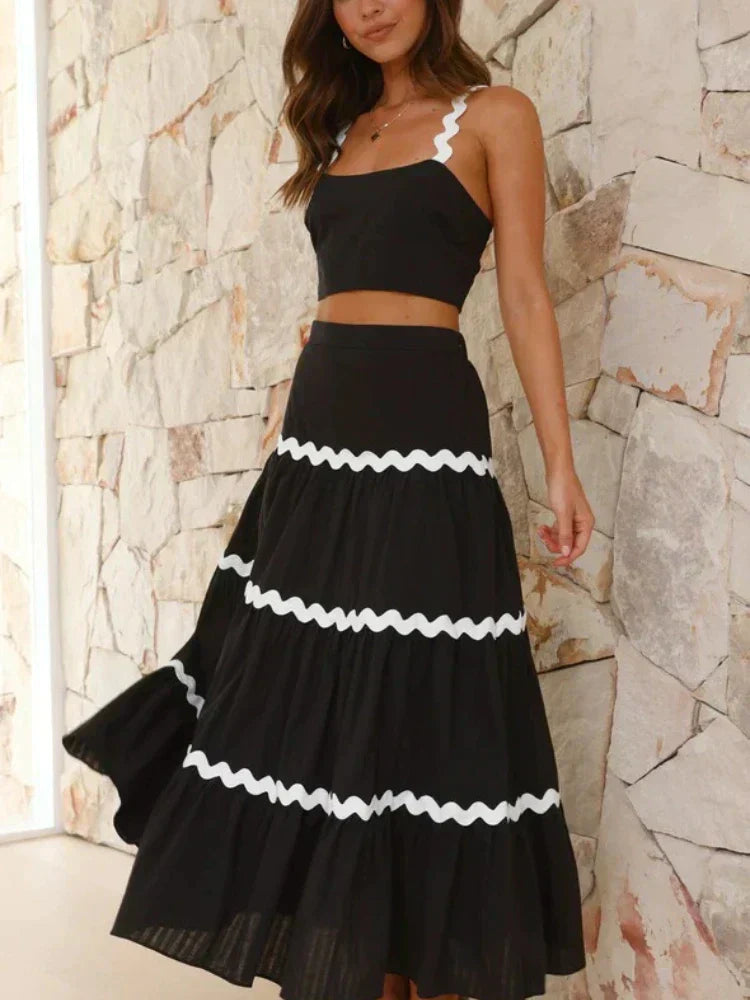 Claudia - Conjunto Top y Falda Larga