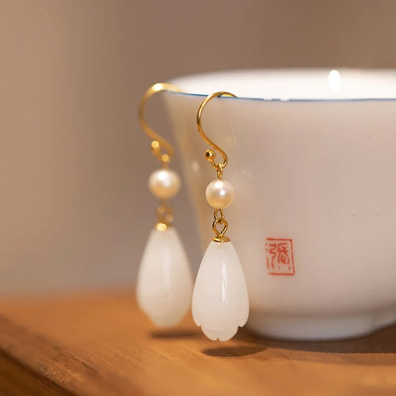 Magnolia™ | Pendientes elegantes con forma de flor