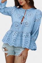 Camila | Top Bohemio de Encaje con Corte Fluido