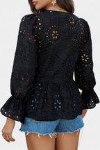 Camila | Top Bohemio de Encaje con Corte Fluido