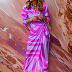 Amira – Vestido con estampado cruzado